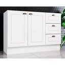 Ver imagem 1 de Gabinete P- Pia Cozinha Balcão Americana C- 2 Portas e 3 Gavetas S-tampo 120cm Branco - Henn