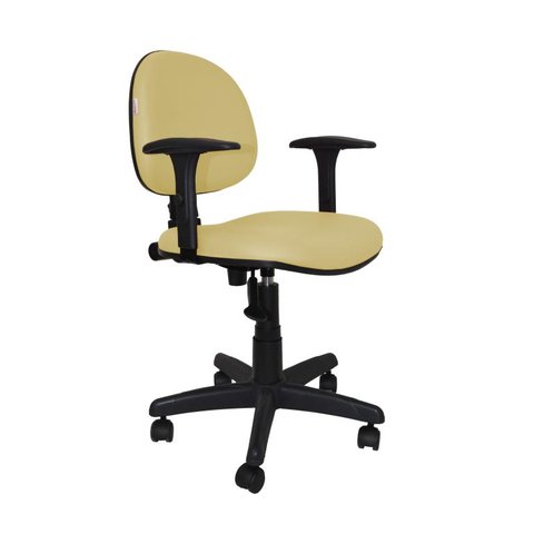 Cadeira Giratoria Zeus Executiva Back System - Couro Sintetico Corano - Bege