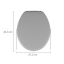 Ver imagem 7 de Assento Sanitário Polipropileno Almofadado Oval Cinza Astra