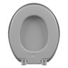 Assento Sanitário Polipropileno Almofadado Oval Cinza Astra - 2