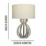 Abajur Moderno com Cúpula de Tecido Modelo Timbó Branco - 3