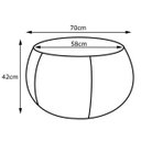 Ver imagem 3 de Puff Cleo 70cm Cipatex Marrom - Gran Belo