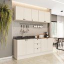 Ver imagem 1 de Cozinha Completa 4 Peças Rubi 200cm Bege Off White/Branco Yescasa