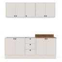 Ver imagem 6 de Cozinha Completa 4 Peças Rubi 200cm Bege Off White/Branco Yescasa