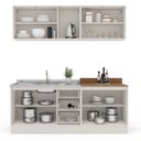 Ver imagem 4 de Cozinha Completa 4 Peças Rubi 200cm Bege Off White/Branco Yescasa