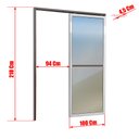 Ver imagem 4 de Porta de Correr Suspensa Vidrao Esq L.25 Mix Corten 210x100 Brimak