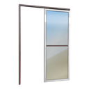 Ver imagem 1 de Porta de Correr Suspensa Vidrao Esq L.25 Mix Corten 210x100 Brimak