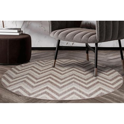 Tapete Redondo Natural Look Petraia a 200 cm