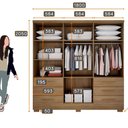 Ver imagem 4 de Guarda Roupa 100% Mdp 6 Portas 6 Gavetas com Espelho com 6 Pés Cumaru