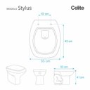 Ver imagem 3 de Assento Sanitario Stylus Verde Degrade para Vaso Celite