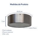 Ver imagem 3 de PLAFON REDONDO DE ALUMINIO ESCOVADO 20CM