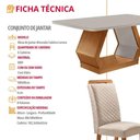 Ver imagem 3 de Mesa Alvorada 6 Lugares Vidro com Cadeiras Lorena Veludo Off White 180cm Moderna