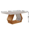 Ver imagem 6 de Mesa Alvorada 6 Lugares Vidro com Cadeiras Lorena Veludo Off White 180cm Moderna