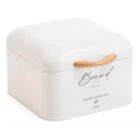 Ver imagem 1 de Porta Pão Metal Organizador Bambu C/ Tampa Guarda Pães Bolo