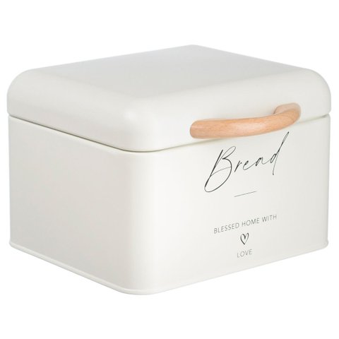 Porta Pão Metal Organizador Bambu C/ Tampa Guarda Pães Bolo
