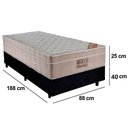 Ver imagem 7 de Cama Box com Colchão Solteiro Airtech Springpocket Molas Ensacadas Suede Preto Ortobom