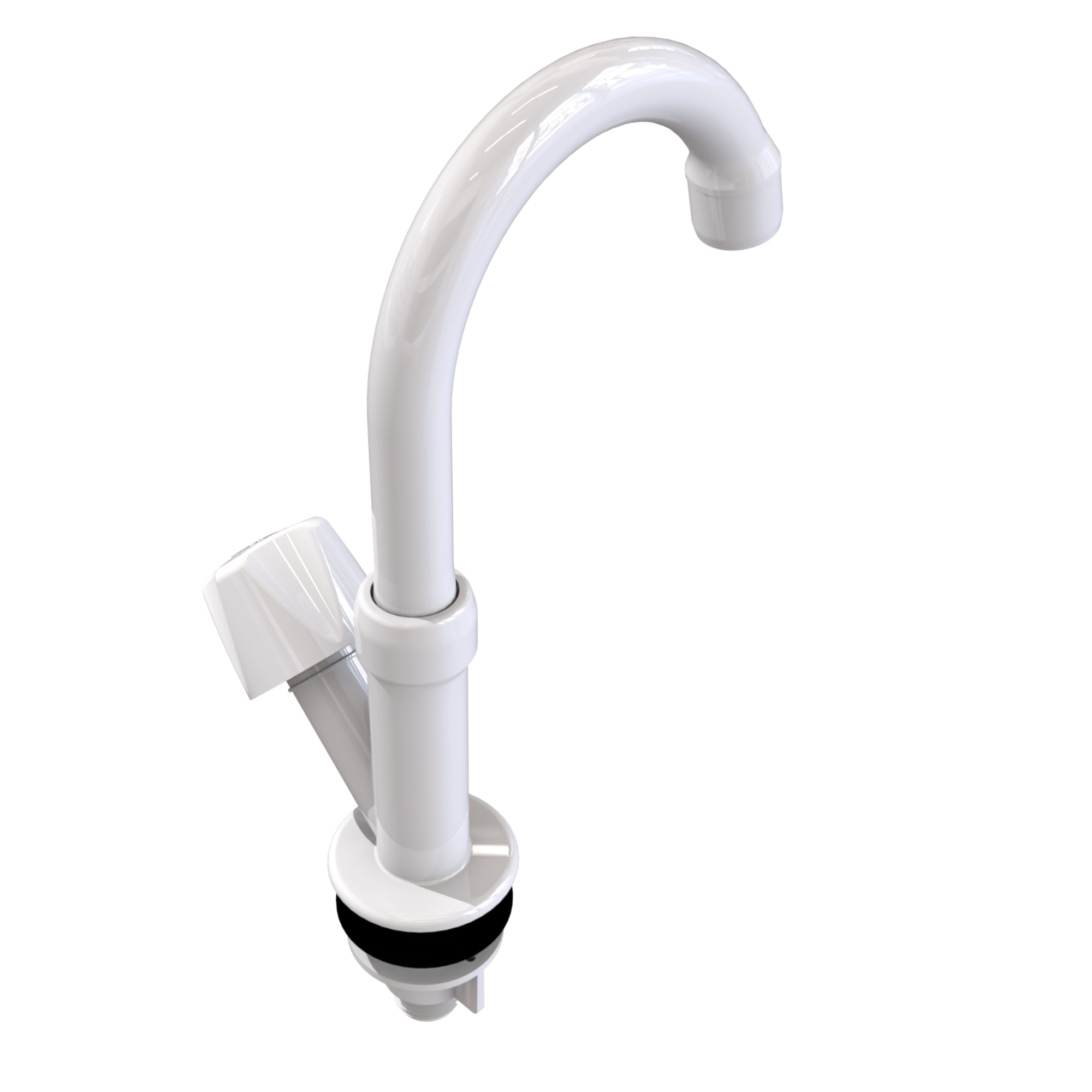 Torneira Lavatório Modelo de Mesa Bica Baixa Especial Pp 1/2'' Cor Branco Durín - 3