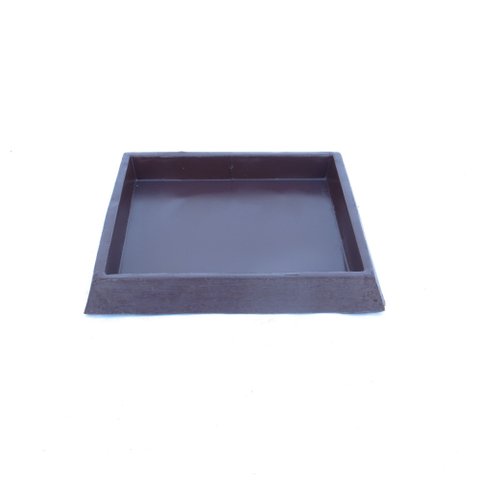Suporte Prato Vaso 35x35 Quadrado Polietileno - CINZA CIMENTO 004