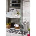 Ver imagem 1 de Kit Tapete Banheiro 3 Peças Cinza Chevron Pratik