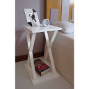 Ver imagem 4 de Mesa X Lateral de Apoio ou Mesa de Cabeceira Branco Laca