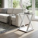 Ver imagem 1 de Mesa X Lateral de Apoio ou Mesa de Cabeceira Branco Laca