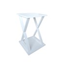 Ver imagem 2 de Mesa X Lateral de Apoio ou Mesa de Cabeceira Branco Laca