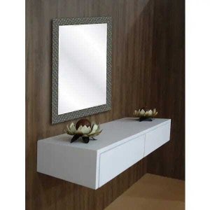 Aparador Penteadeira Console Suspenso Branco Laca