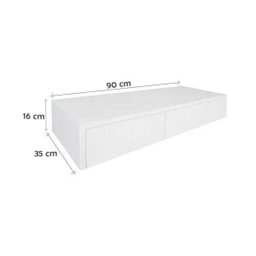 Aparador Penteadeira Console Suspenso Branco Laca - 3