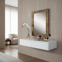 Ver imagem 2 de Penteadeira Aparador Suspenso para Maquiagem Quarto Branco Laca