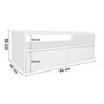 Rack para Tv Suspenso Bancada com Nicho e Gaveta Branco Laca - 3