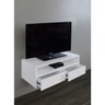 Rack para Tv Suspenso Bancada com Nicho e Gaveta Branco Laca - 5