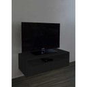 Ver imagem 1 de Rack para Tv Suspenso Bancada com Nicho e Gaveta Preto Laca