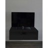 Rack para Tv Suspenso Bancada com Nicho e Gaveta Preto Laca - 4