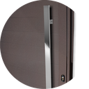 Ver imagem 2 de Porta Pivotante Alumínio Lambril c/Puxador e.Marrom Corten 100 Brimak