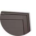 Ver imagem 3 de Porta Pivotante Alumínio Lambril c/Puxador e.Marrom Corten 100 Brimak