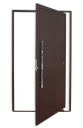 Ver imagem 1 de Porta Pivotante Alumínio Lambril c/Puxador e.Marrom Corten 100 Brimak