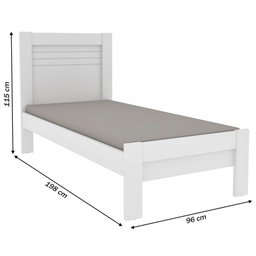 Cama Solteiro Safira Neve- Tcil Móveis - 3