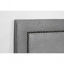 Ver imagem 4 de Cabeceira Queen Reta Luxo 160x60 Suede Cinza - Tachas Fumê