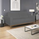 Ver imagem 7 de Sofa 2 Lugares 160 cm Crons Suede Cinza Vazzano
