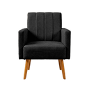 Ver imagem 6 de Conjunto Namoradeira + 2 Poltronas Decorativas Nina Resistente Bouclé:Preto