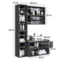 Ver imagem 5 de Conjunto Banheiro Armarios Modulares Crart-CON020 6 Portas MDP 108,2cm Grafite Multimoveis