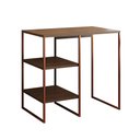 Ver imagem 2 de Aparador Adega Industrial Bar Barzinho Bourbon Aço Cobre e Carvalho 80 Cm