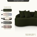 Ver imagem 5 de Sofá 4 Lugares Apollo Orgânico Moderno com Almofadas para Sala Bouclé