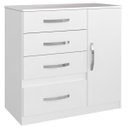 Ver imagem 1 de COMODA COM SAPATEIRA VENUS BRANCA MOVAL FLEX ROSA/LILAS/AZUL/PRETO