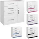 Ver imagem 2 de COMODA COM SAPATEIRA VENUS BRANCA MOVAL FLEX ROSA/LILAS/AZUL/PRETO