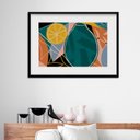 Ver imagem 1 de Quadro para Copa Abstrato Tropical - 60x48cm:madeira Branca
