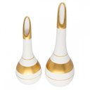 Ver imagem 3 de Par de Lâmpadas em Cerâmica Fosca Decorativas de Sala - White Golden
