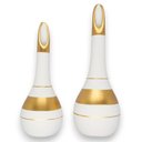 Ver imagem 2 de Par de Lâmpadas em Cerâmica Fosca Decorativas de Sala - White Golden