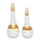 Ver imagem 1 de Par de Lâmpadas em Cerâmica Fosca Decorativas de Sala - White Golden