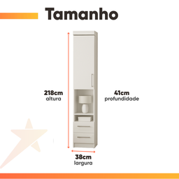 Modulo Ja Mesa de Cabeceira Alto Georgia Branco Fosco - 4